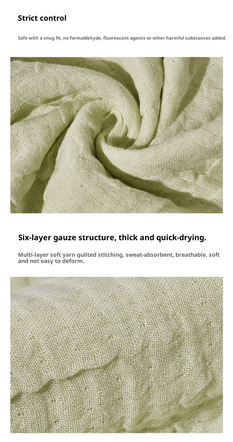 Lillian Pure Six-Layer Gauze Bath Towel Baby Multi-Functional High-Density Combed Cotton Blanket Large Size Absorbent Soft_voghion.com