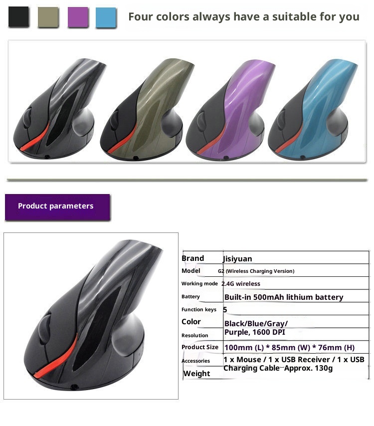 Digitex Digitex In Stock Vertical Wholesale Wireless Upright Ergonomic Bowl-Shaped Optical Mouse_voghion.com