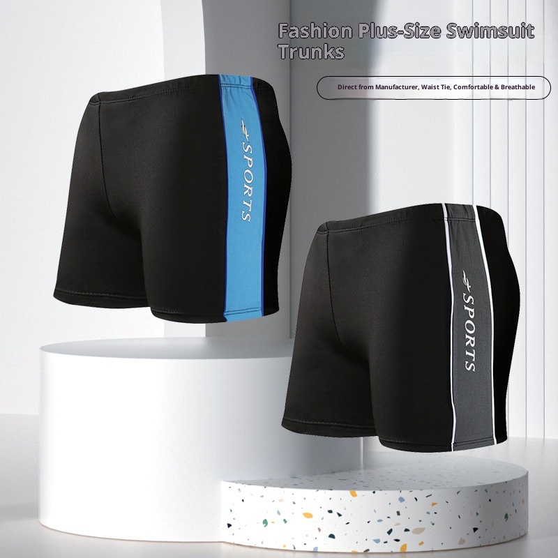 001 Men Plus Size 100kg Wearable Adult Fashion Comfortable Loose Boxer Swim Trunks Factory Direct Sale_voghion.com