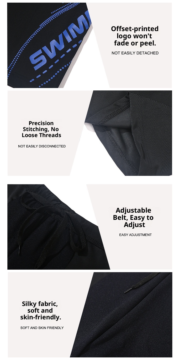 001 Costume da bagno da uomo in poliestere traspirante anti-esposizione, anti-imbarazzo, aderente e ad asciugatura rapida, a prova di sole, per adulti_voghion.com