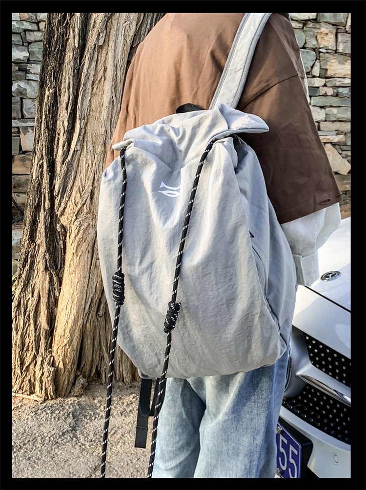 ActiveGo Large Capacity Solid Color Casual Backpack Men, Niche Simple Bag For Women, Sports Hiking Backpack, Travel Essential_voghion.com