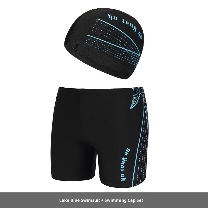 001 Wholesale Plus Size Cap Set Beach Vacation Adult Trunks 3D Elastic Boxer Men's Swim Shorts_voghion.com