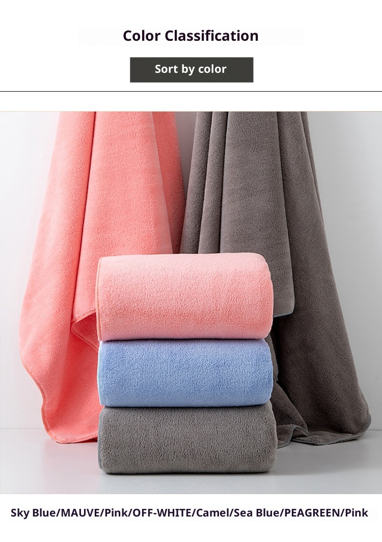 Lillian Cross-Border Neues Damen- und Herren-Badetuch, groß, dick, saugfähig, schnelltrocknend, fusselfrei, für Erwachsene, geeignet für Zuhause und Studentenwohnheim_voghion.com