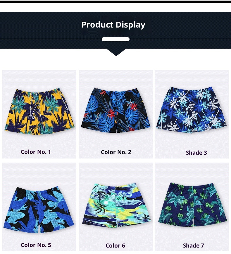 001 Adult Men's New Beach Swimming Pool Hot Spring Fashion Printed Comfortable Breathable Milk Silk Swim Trunks_voghion.com