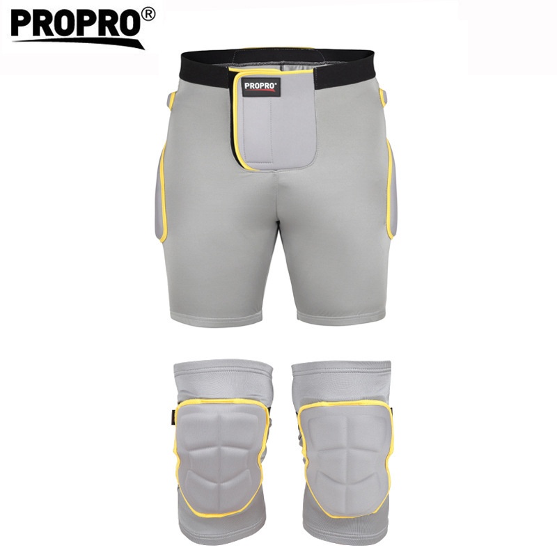 001 Propro Set di protezioni per anca e ginocchio da snowboard, pantaloni anticaduta per adulti, attrezzatura da sci unisex_voghion.com