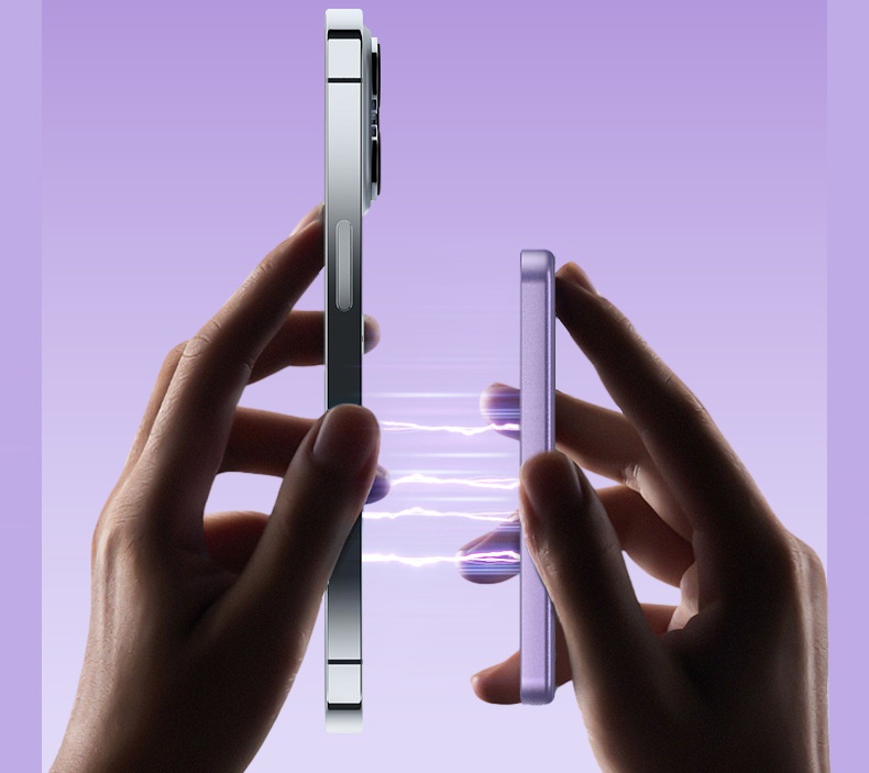 Techglobe 3C Certificato Banca Wireless Magnetica Lega Ultra-Sottile Alimentatore Esterno Supporta Ricarica Rapida PD Compatibile con_voghion.com