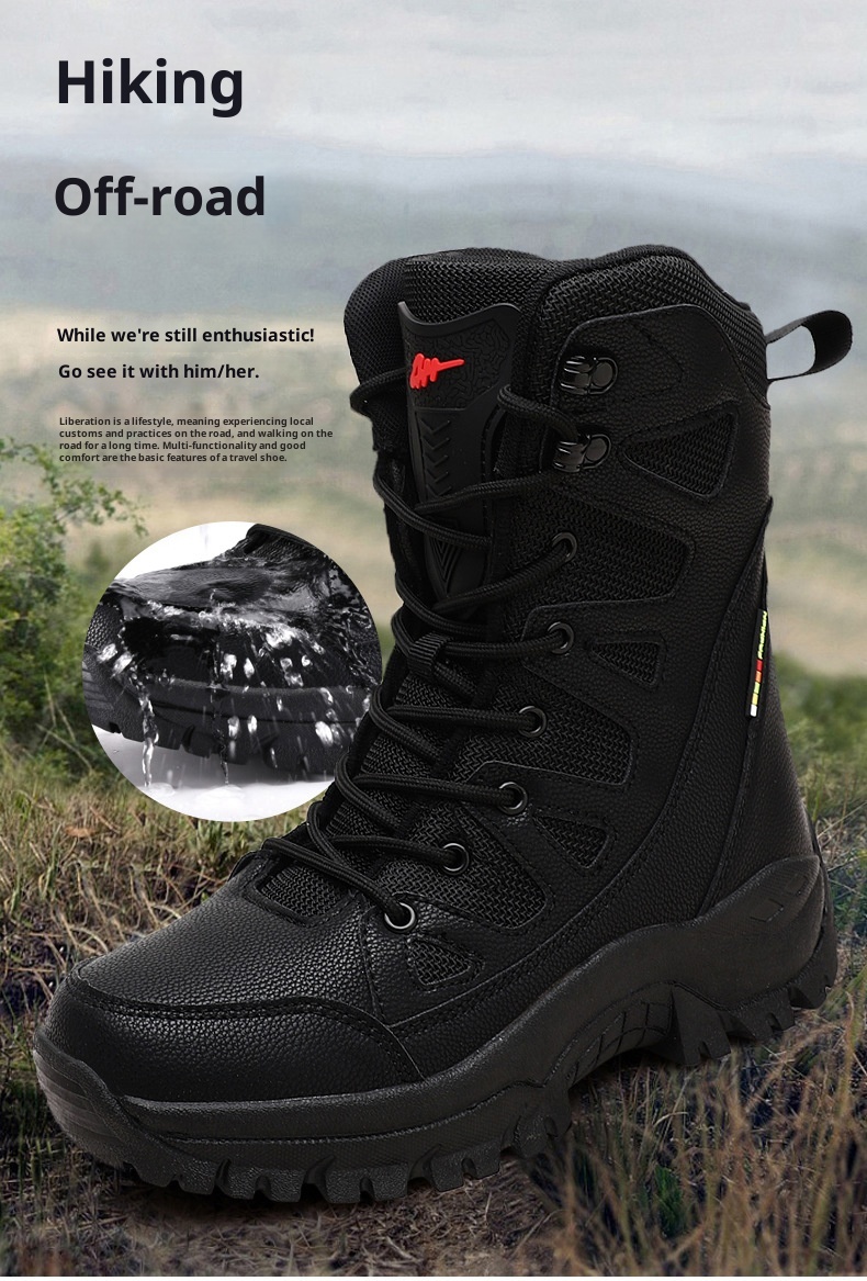 ActiveGo Outdoor Hiking Shoes Autumn Winter Warm Mid-Calf Waterproof Non-Slip Wear-Resistant Thick Sole Couple Wholesale Trail_voghion.com