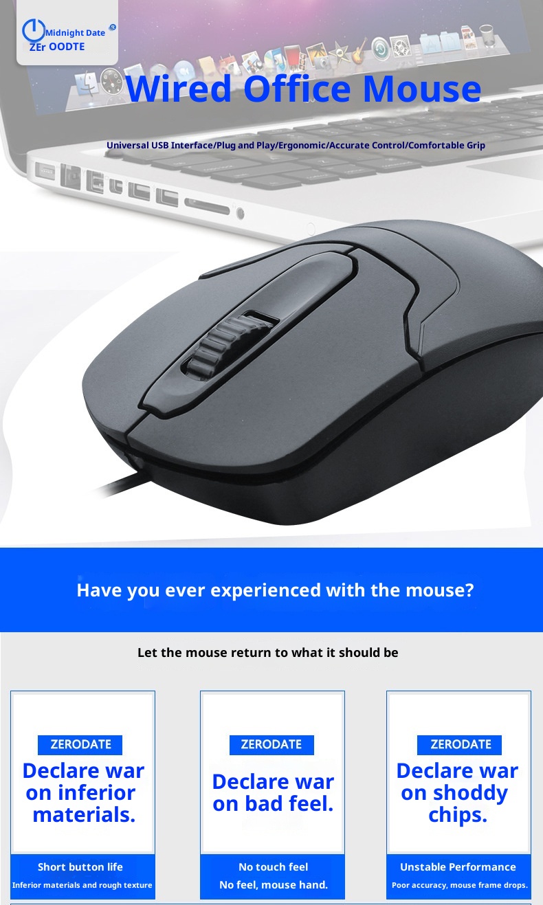 Digitex Digitex Direct Sales Wired Compatible With Multiple Systems Plug And Play Laptop Business Office Mouse_voghion.com