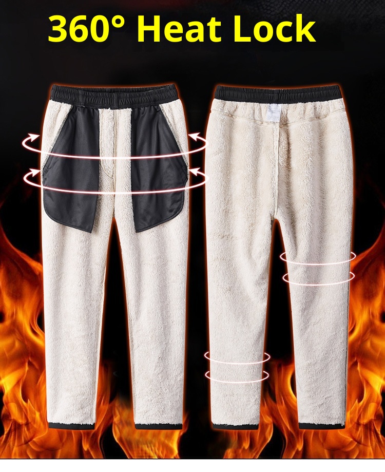 001 Winter Fleece-Lined Softshell Pants For Men And Women, Outdoor Windproof Waterproof Thickened Warm Sports Hiking Pants,_voghion.com