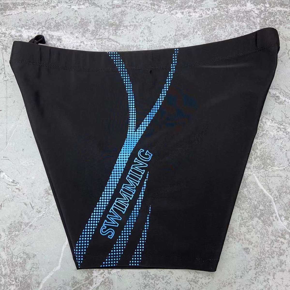 001 Polyester Swimming Trunks Anti-Embarrassment Men's Adult Loose Comfortable Plus Size Printed Boxer Hot Spring Beach_voghion.com
