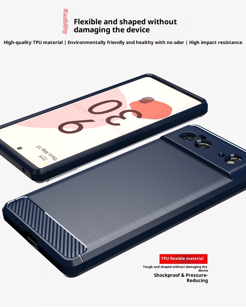 TechGlobe Compatible With Phone Case Pro Protective Cover Pixel 6 Brushed Full Coverage Google 7A Silicone Shockproof_voghion.com