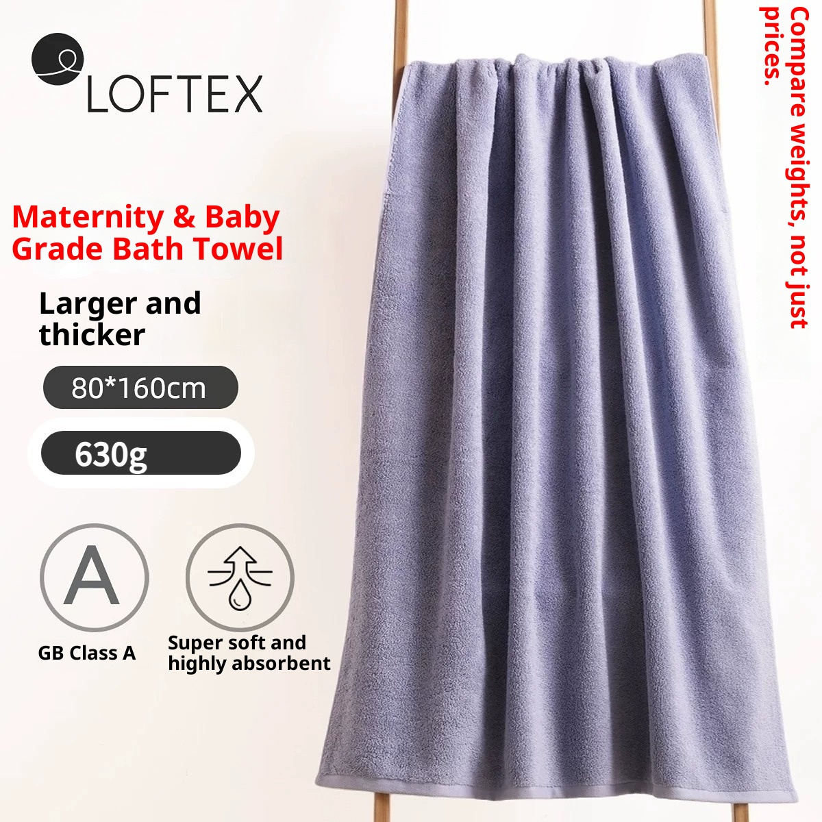 Lillian LOFTEX/Matt Tessile per la casa Bagno Classe A Grado materno e infantile Tutto Asciugatura rapida Assorbimento d'acqua Puro cotone Spiaggia_voghion.com