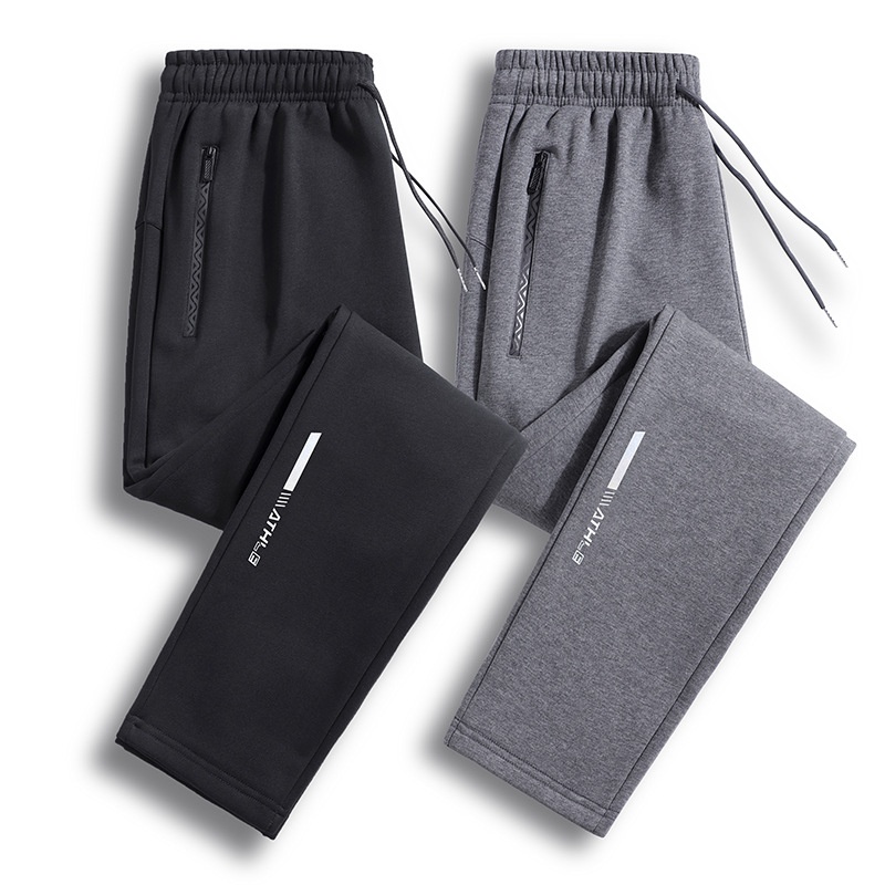 boy Men's Casual Autumn Winter New Cotton Fleece Plus Size Sweatpants Joggers Running Pants Trendy_voghion.com