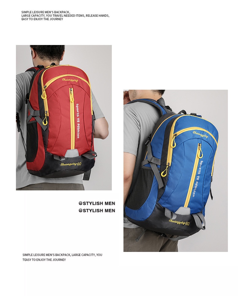 Zaino da trekking ActiveGo Outdoor da 60 litri, leggero, da viaggio, da uomo, impermeabile, sportivo, da donna_voghion.com