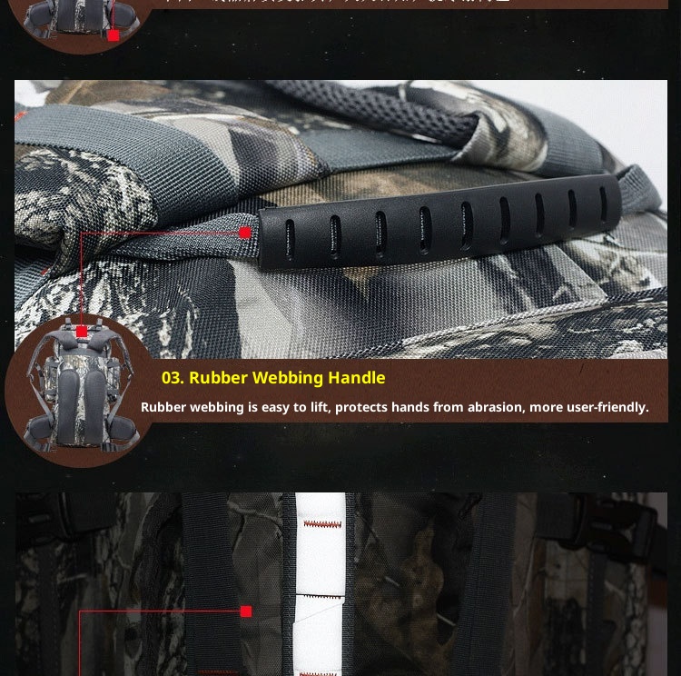 ActiveGo Foreign Trade Cross-Border Tactical Backpack For Men, Camouflage Leaf Pattern, Outdoor Hunting Large Capacity Hiking_voghion.com