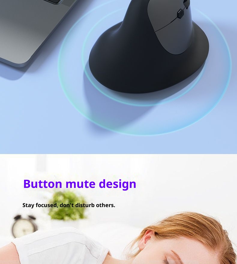 Digitex Digitex Ergonomik Sessiz Kablosuz Şarjlı 2.4G El Bilgisayarı Ofis Oyun Altı Düğmeli Dikey Fare_voghion.com