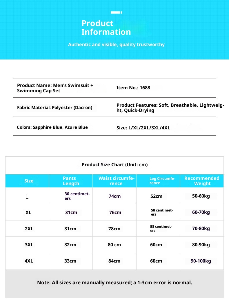 001 Wholesale Plus Size Cap Set Beach Vacation Adult Trunks 3D Elastic Boxer Men's Swim Shorts_voghion.com