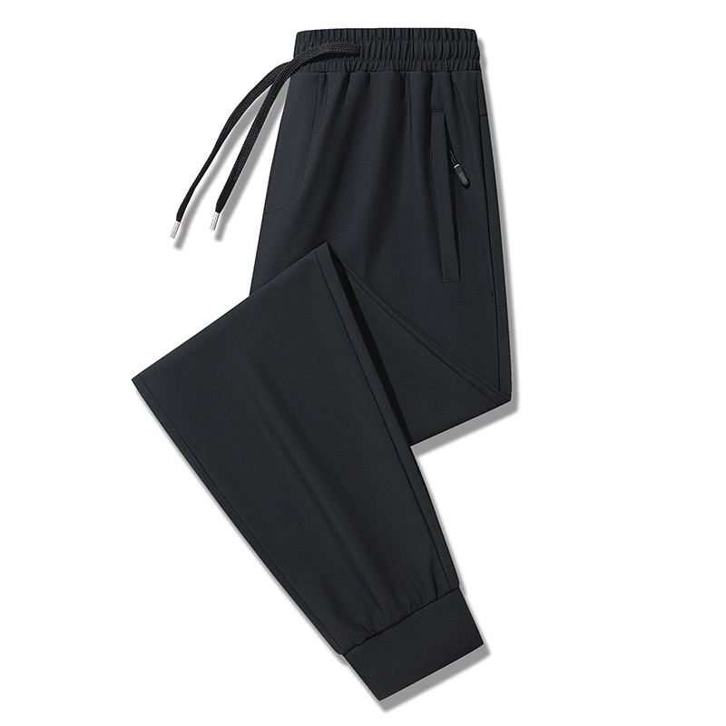 boy FICAKLON Spring Autumn Pants For Men, Middle-aged Men's Sports Elastic Waist, Casual Pants, Comfortable And Versatile_voghion.com