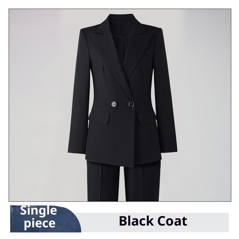 ChicShe Women's Suit Set Professional Formal Wear For College Students, Civil Service Exam, Interview, Workwear, High-End Black_voghion.com