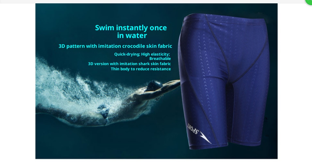 001 Cross-Border Swim Trunks Sports Quick-Dry Anti-Embarrassment Adult Foreign Trade Men's Beach Vacation Five-Point_voghion.com