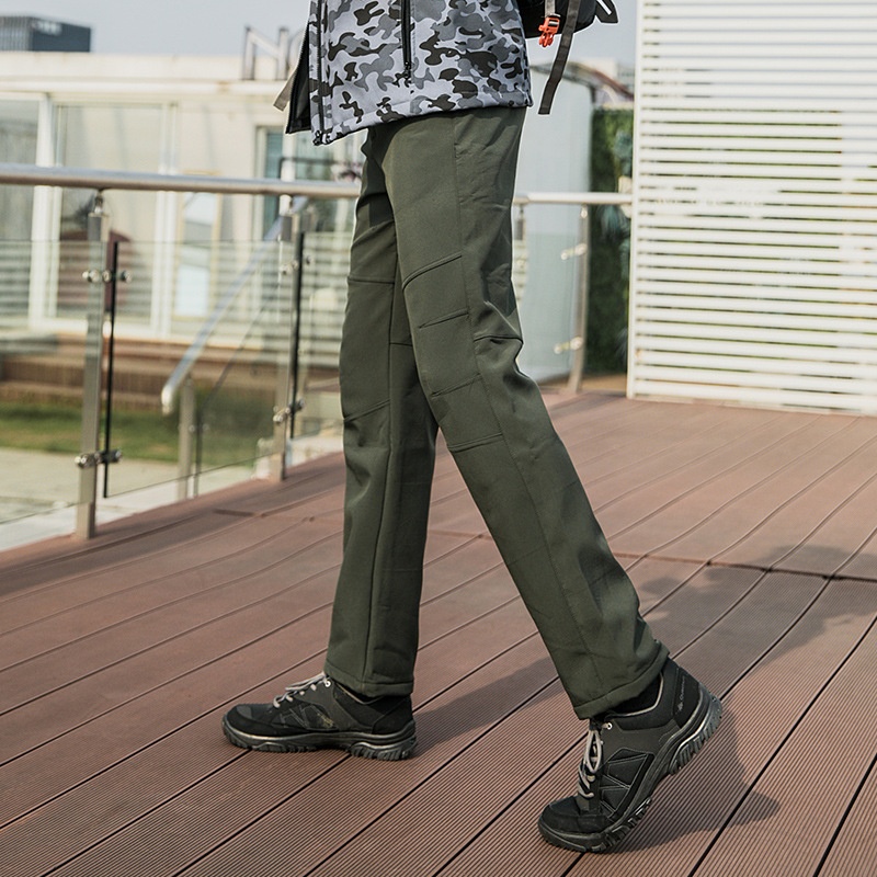 001 Spodnie Softshell Jesień Zima Ciepłe Mężczyźni Kobiety Wodoodporne Wędrówki Na Zewnątrz Kemping Jazda na Rowerze Spodnie Softshell Narciarstwo Mogą Być_voghion.com