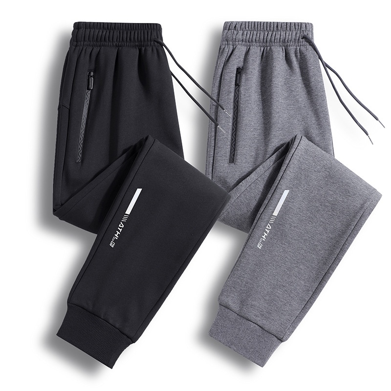 boy Men's Casual Autumn Winter New Cotton Fleece Plus Size Sweatpants Joggers Running Pants Trendy_voghion.com