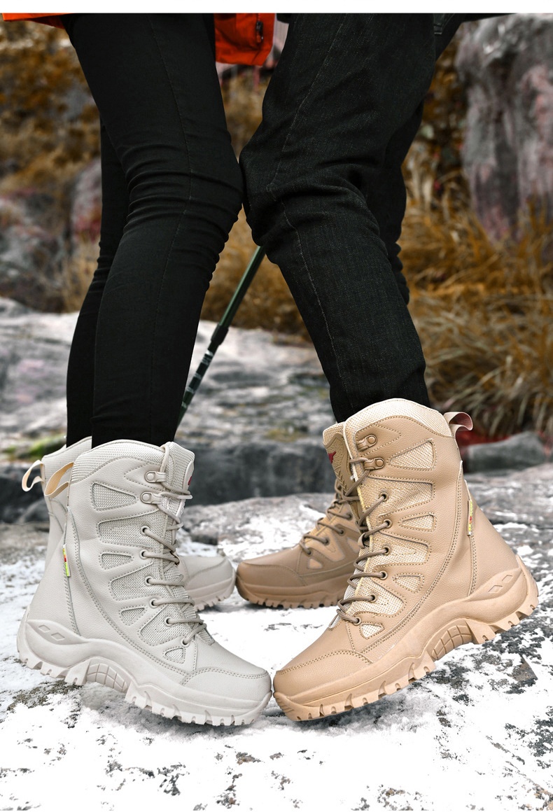 ActiveGo Outdoor Hiking Shoes Autumn Winter Warm Mid-Calf Waterproof Non-Slip Wear-Resistant Thick Sole Couple Wholesale Trail_voghion.com