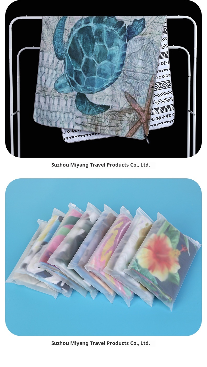 Lillian Doppelseitiges Fleece-Mikrofaser-Strandhandtuch, Sport-, Schwimm- und Badehandtuch, schnelltrocknend, bedrucktes Design_voghion.com