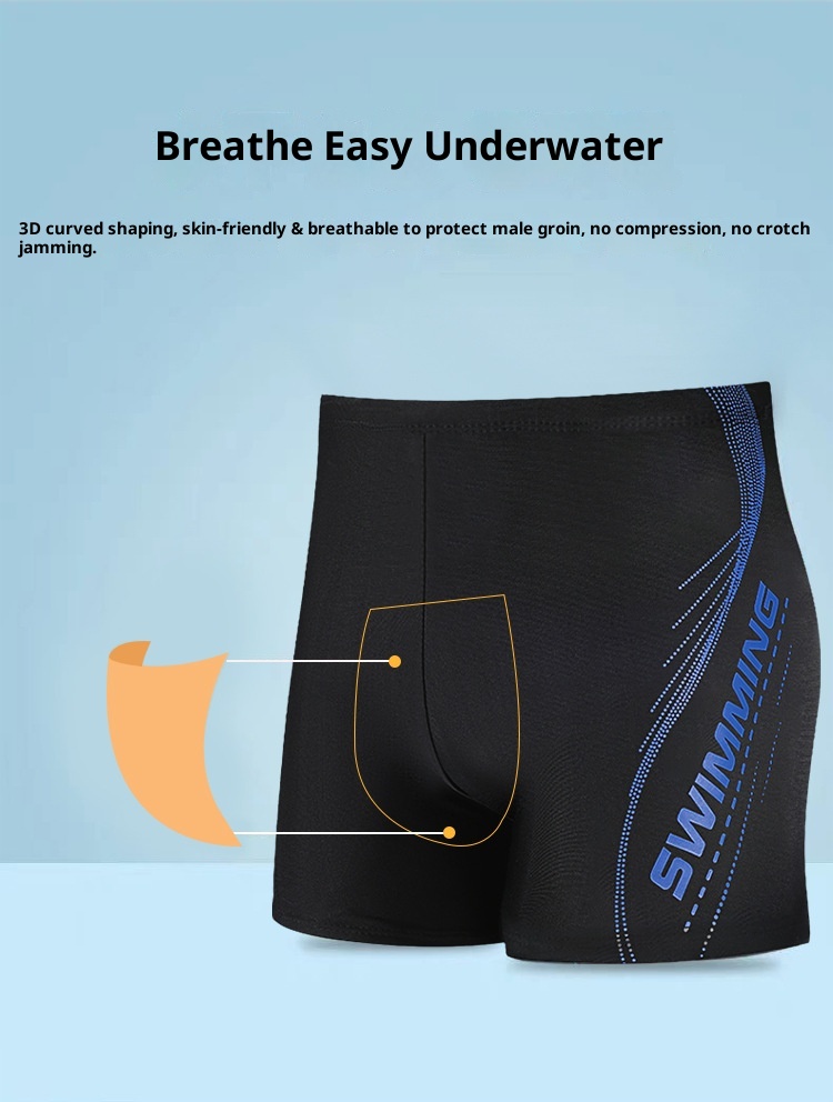 001 Costume da bagno da uomo in poliestere traspirante anti-esposizione, anti-imbarazzo, aderente e ad asciugatura rapida, a prova di sole, per adulti_voghion.com