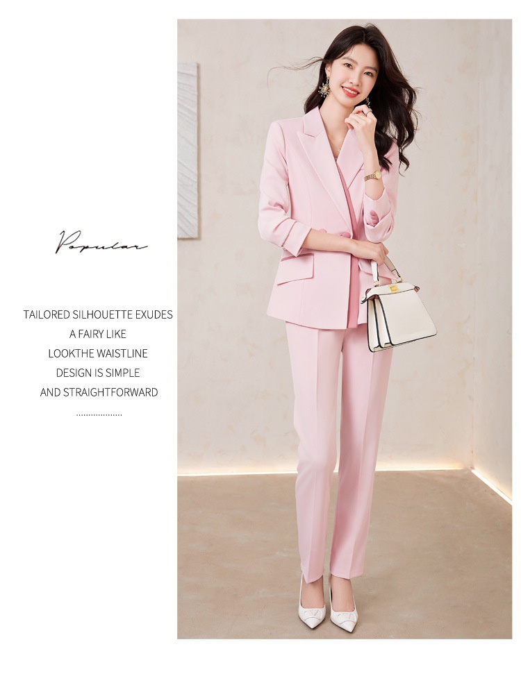 ChicShe White Suit Set For Women, Autumn Fashionable And Elegant Host Formal Suit, Workwear, Cross-Border Bestseller_voghion.com