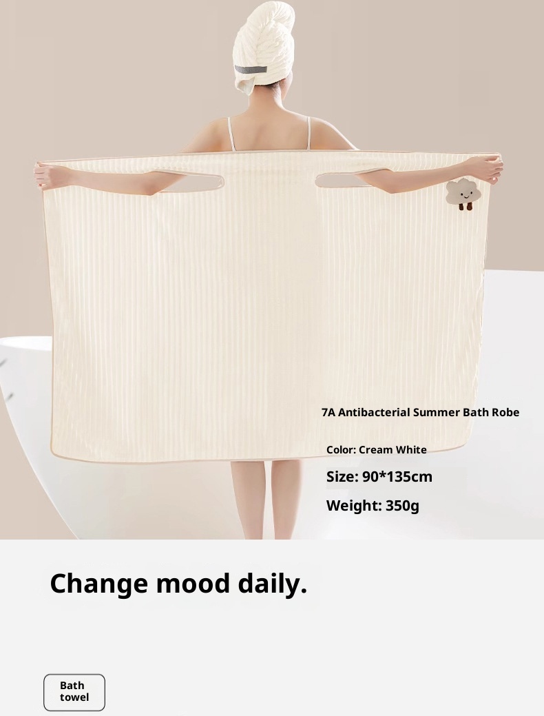 Lillian, um novo roupão de banho vestível com estampa de desenho animado fofo, mais absorvente e de secagem rápida do que o algodão puro. Ideal para uso em casa ou em casa._voghion.com