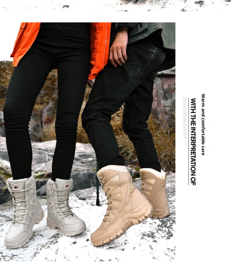 ActiveGo Outdoor Hiking Shoes Autumn Winter Warm Mid-Calf Waterproof Non-Slip Wear-Resistant Thick Sole Couple Wholesale Trail_voghion.com