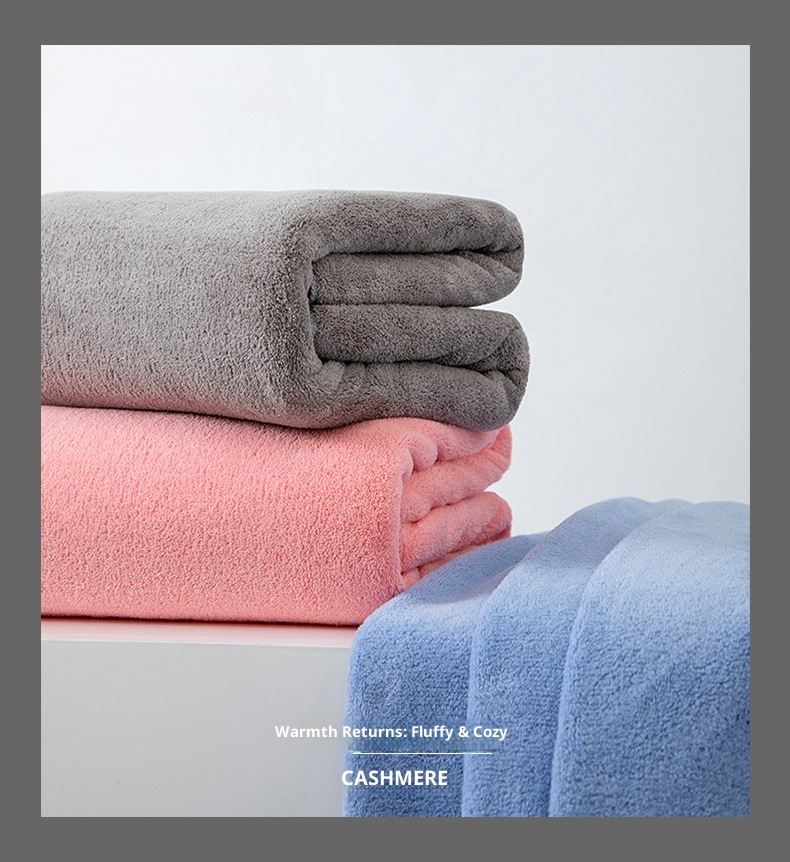 Lillian Cross-Border Neues Damen- und Herren-Badetuch, groß, dick, saugfähig, schnelltrocknend, fusselfrei, für Erwachsene, geeignet für Zuhause und Studentenwohnheim_voghion.com