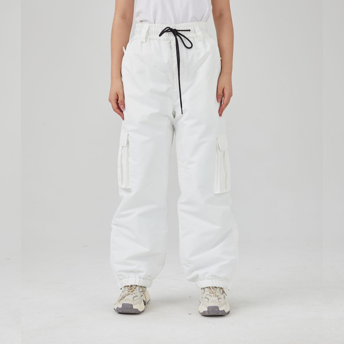 001 Erwachsenenhose für Damen und Herren, große Kinderhose, dicke, wasserdichte, locker sitzende Snowboard- und Skihose mit Bündchen am Saum_voghion.com