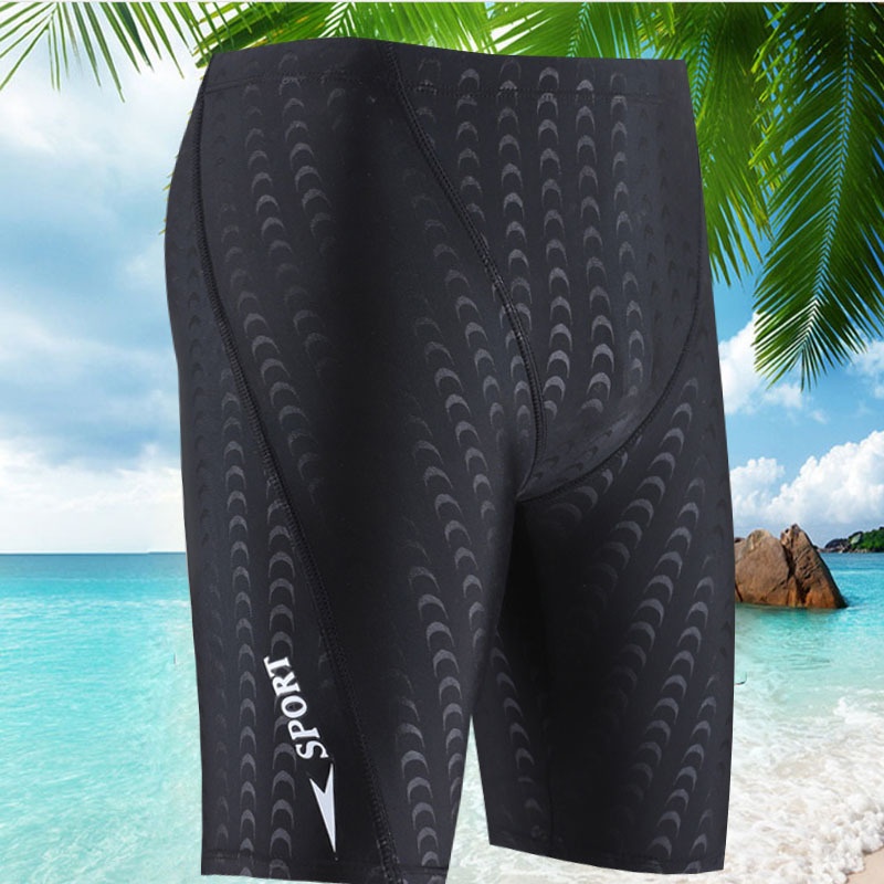 001 Cross-Border Swim Trunks Sports Quick-Dry Anti-Embarrassment Adult Foreign Trade Men's Beach Vacation Five-Point_voghion.com