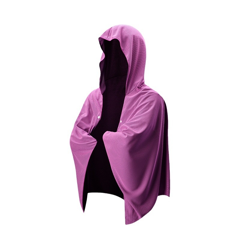 Lillian Large Sports Cooling Sun Protection Bath Towel Quick-Dry Absorbent Sunshade Shawl Hooded Beach Cloak_voghion.com