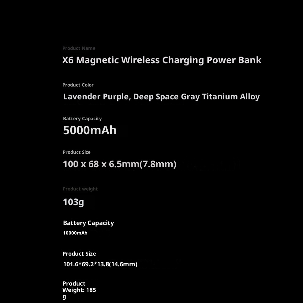 techglobe Neue ultradünne magnetische Powerbank aus Aluminiumlegierung mit 5000 mAh Kapazität, kabellosem Schnellladen, mobiler Stromversorgung (Großhandel)_voghion.com