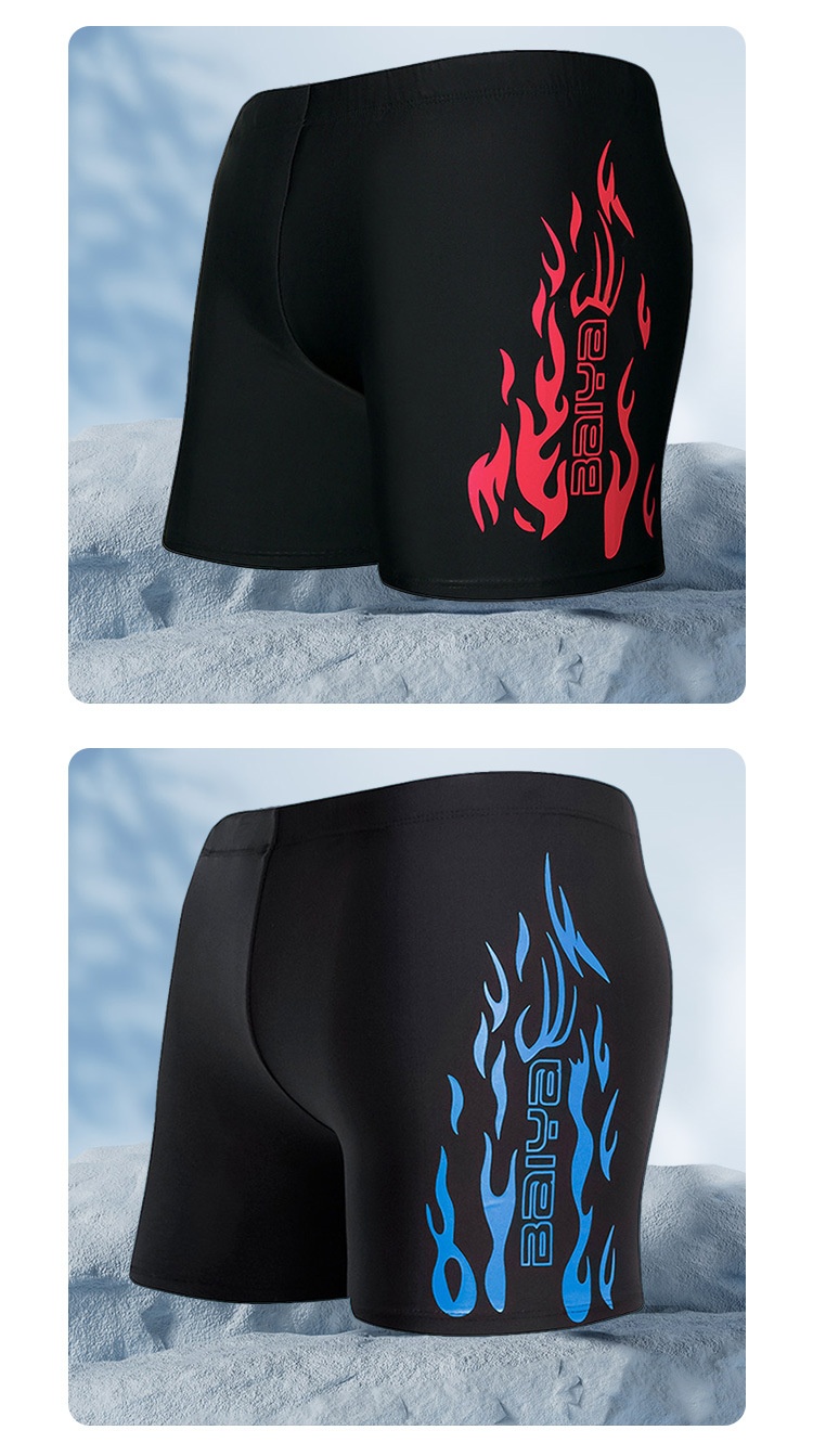 001 Qilang Boxer Adult Set Nylon Loose Plus Size Comfortable Quick-Dry Men's Swimming Trunks Wholesale_voghion.com