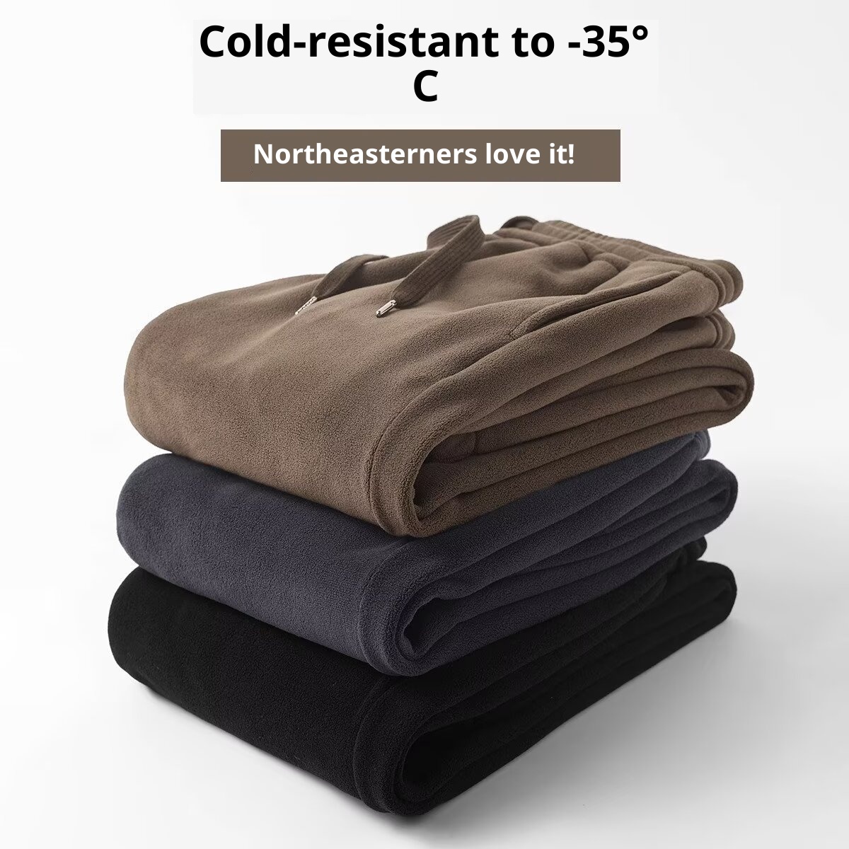 Pantaloni da jogging in pile pesante double face per uomo, autunno inverno, larghi, casual, caldi, pantaloni lunghi da esterno_voghion.com