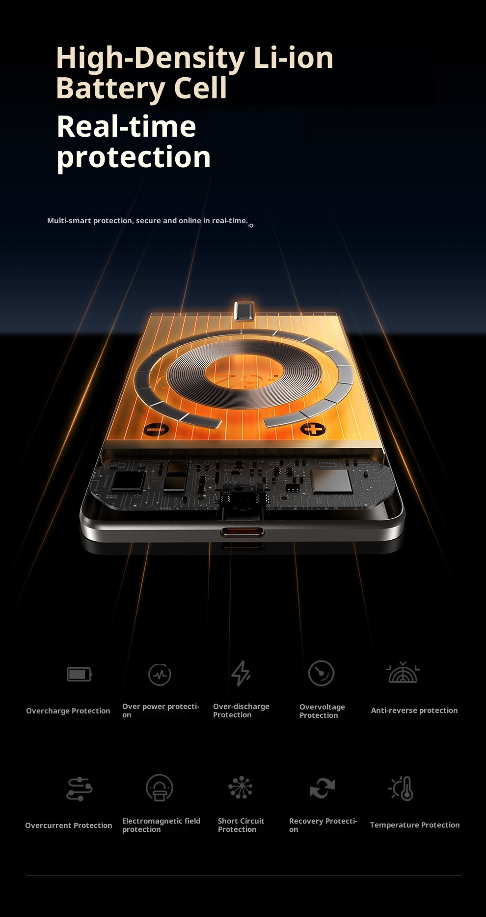 techglobe Neue ultradünne magnetische Powerbank aus Aluminiumlegierung mit 5000 mAh Kapazität, kabellosem Schnellladen, mobiler Stromversorgung (Großhandel)_voghion.com