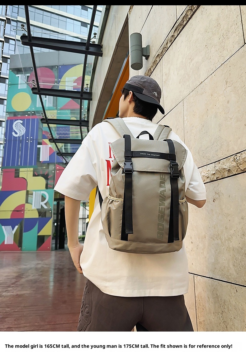 ActiveGo Men's Hong Kong Style Large Capacity High School College Student Fashion Sports Travel Bag Hiking Backpack_voghion.com