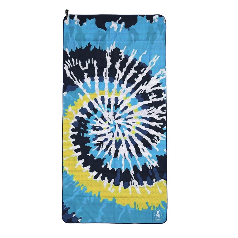 Lillian Doppelseitiges Fleece-Mikrofaser-Strandhandtuch, Sport-, Schwimm- und Badehandtuch, schnelltrocknend, bedrucktes Design_voghion.com