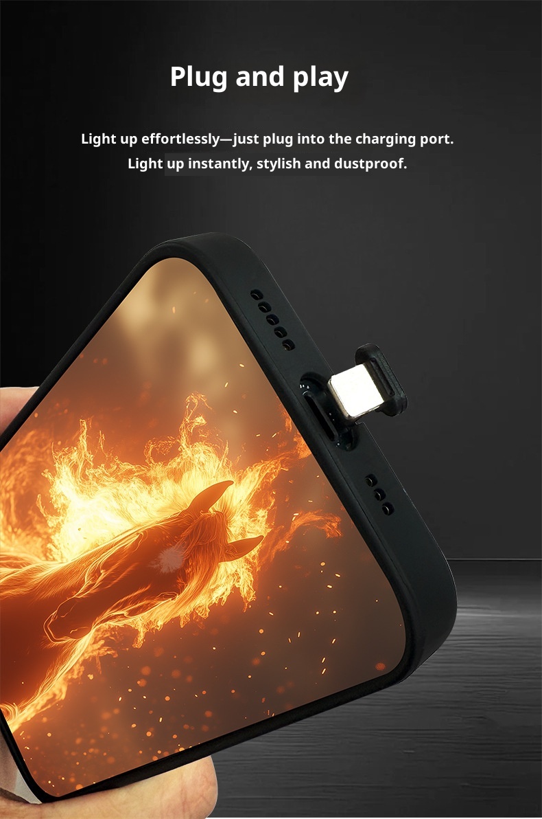 TechGlobe Incoming Call Light-Up Compatible With Glass Shockproof Case For Men And Women Internet Celebrity Personality_voghion.com