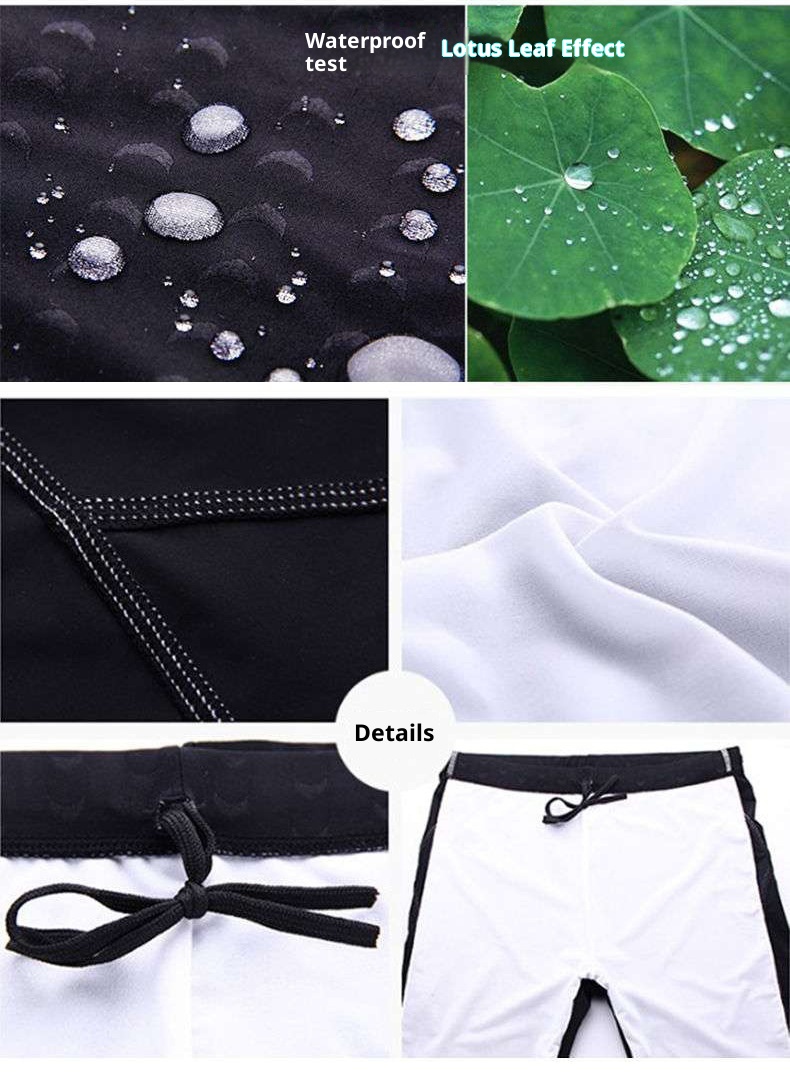 001 New Men's Swim Trunks Boxer Anti-Embarrassment Suit Five-Point Loose Swimwear Adult Hot Spring Swimming Gear_voghion.com