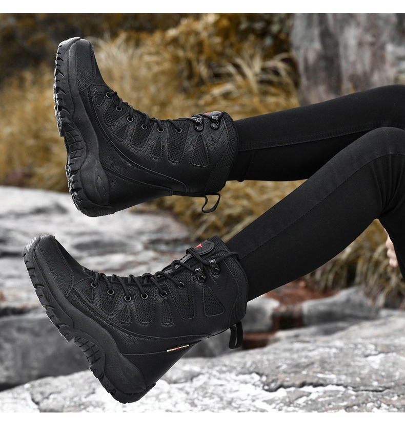 ActiveGo Outdoor Hiking Shoes Autumn Winter Warm Mid-Calf Waterproof Non-Slip Wear-Resistant Thick Sole Couple Wholesale Trail_voghion.com