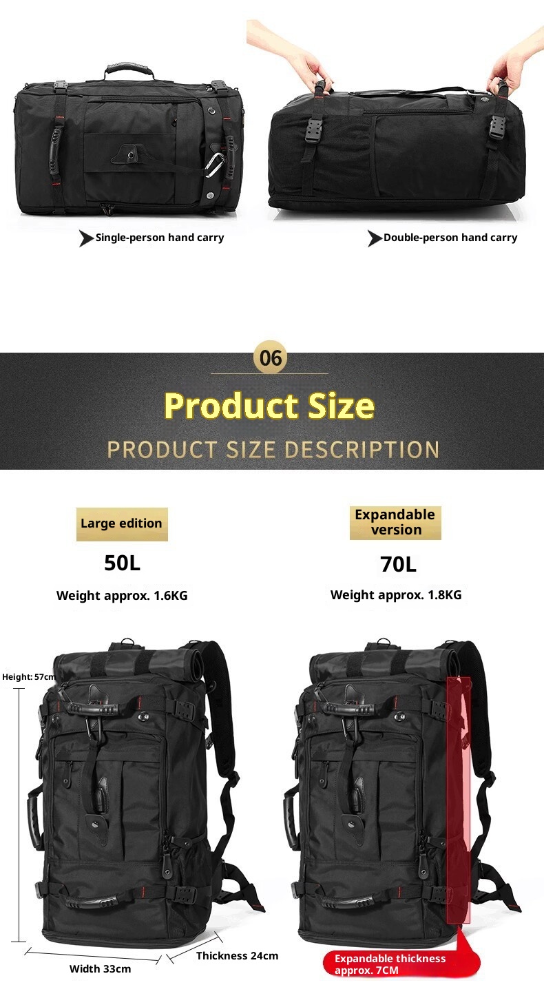 ActiveGo Multifunktionaler Rucksack mit extra großem Fassungsvermögen für Fitness, Outdoor-Aktivitäten, Reisen, Wandern, Radfahren und mehr._voghion.com