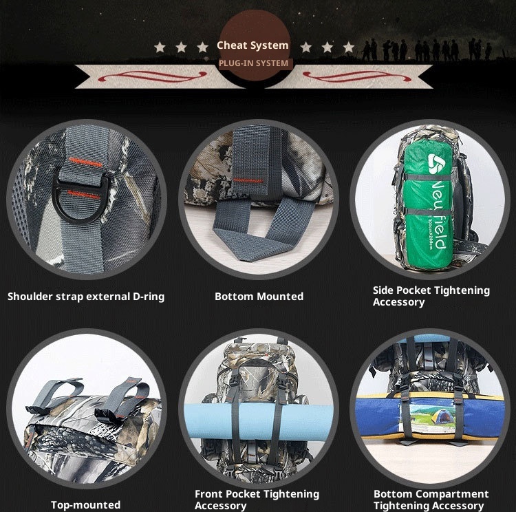 ActiveGo Foreign Trade Cross-Border Tactical Backpack For Men, Camouflage Leaf Pattern, Outdoor Hunting Large Capacity Hiking_voghion.com