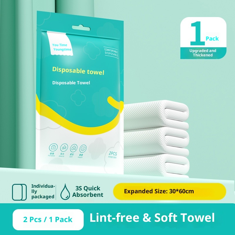 Lillian Einweg-Gesichtstücher, einzeln verpackt, extra groß, dick, weiche Badetücher, tragbar_voghion.com