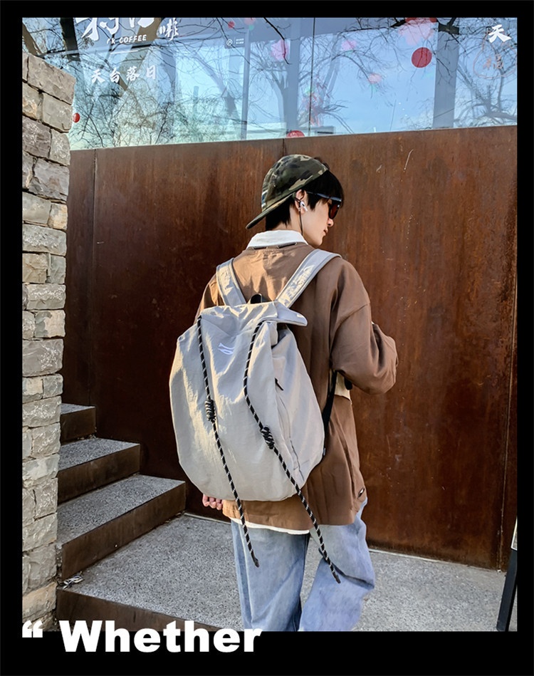 ActiveGo Large Capacity Solid Color Casual Backpack Men, Niche Simple Bag For Women, Sports Hiking Backpack, Travel Essential_voghion.com