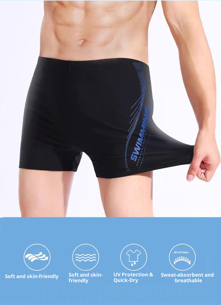 001 Costume da bagno da uomo in poliestere traspirante anti-esposizione, anti-imbarazzo, aderente e ad asciugatura rapida, a prova di sole, per adulti_voghion.com